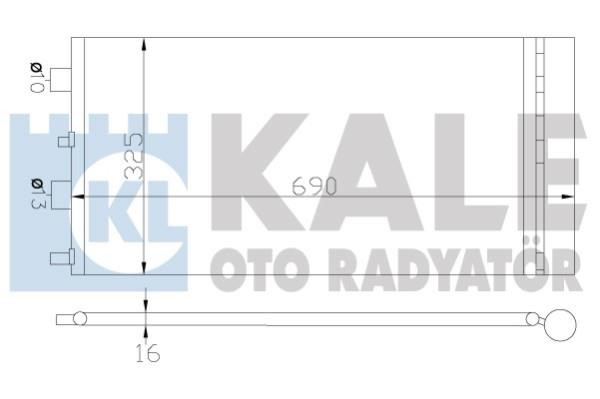 Kale Oto Radiator 342840 Радіатор кондиціонера (Конденсатор) 342840: Купити в Україні - Добра ціна на EXIST.UA!