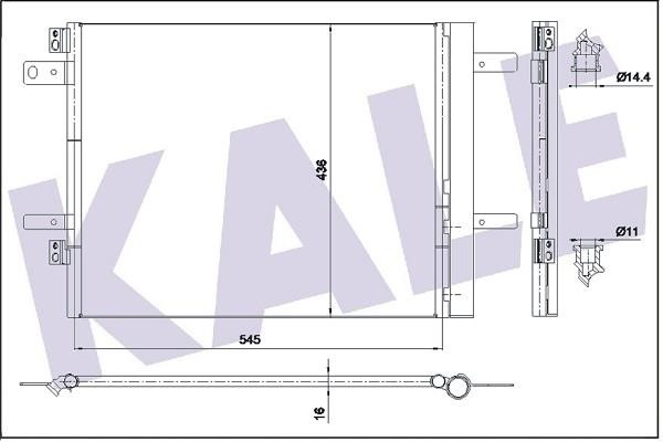 Kale Oto Radiator 353150 Радіатор кондиціонера (Конденсатор) 353150: Купити в Україні - Добра ціна на EXIST.UA!