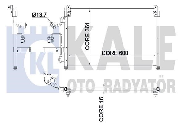 Kale Oto Radiator 345190 Радіатор кондиціонера (Конденсатор) 345190: Купити в Україні - Добра ціна на EXIST.UA!