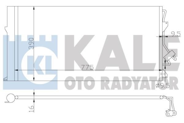 Kale Oto Radiator 382100 Радіатор кондиціонера (Конденсатор) 382100: Купити в Україні - Добра ціна на EXIST.UA!