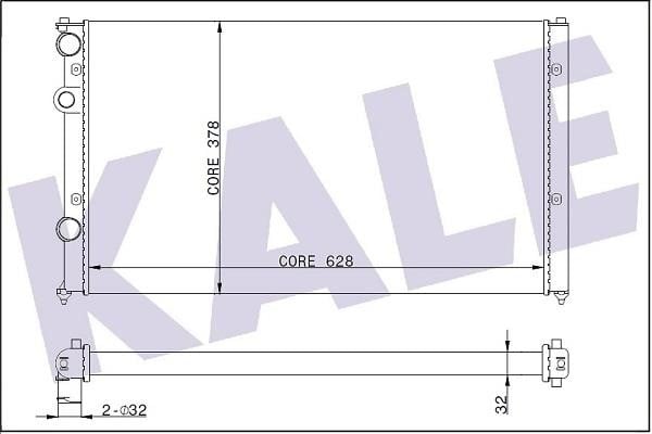 Kale Oto Radiator 346050 Радіатор охолодження двигуна 346050: Купити в Україні - Добра ціна на EXIST.UA!