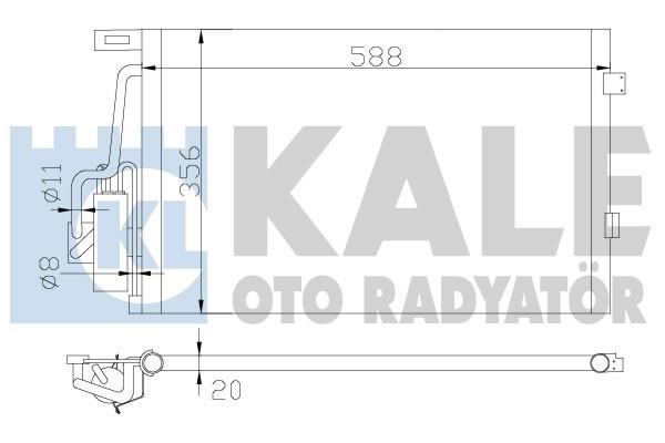 Kale Oto Radiator 393700 Радіатор кондиціонера (Конденсатор) 393700: Купити в Україні - Добра ціна на EXIST.UA!