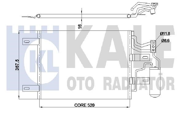 Kale Oto Radiator 350655 Радіатор кондиціонера (Конденсатор) 350655: Купити в Україні - Добра ціна на EXIST.UA!