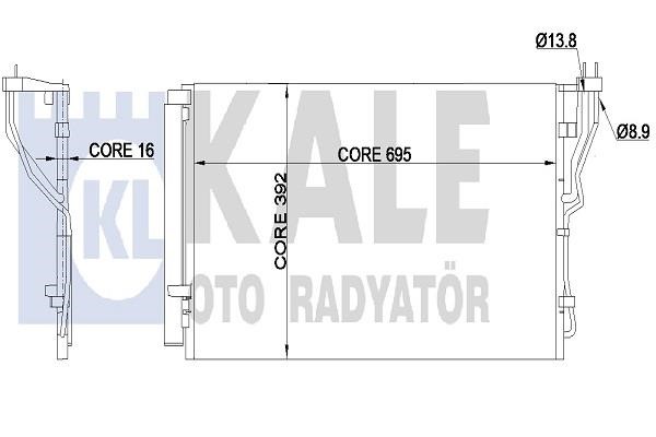 Kale Oto Radiator 350620 Радіатор кондиціонера (Конденсатор) 350620: Купити в Україні - Добра ціна на EXIST.UA!