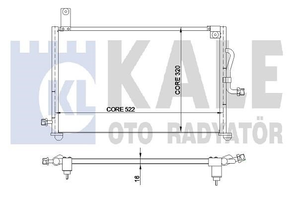 Kale Oto Radiator 345170 Радіатор кондиціонера (Конденсатор) 345170: Купити в Україні - Добра ціна на EXIST.UA!