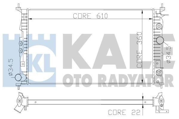 Kale Oto Radiator 374200 Радіатор охолодження двигуна 374200: Приваблива ціна - Купити в Україні на EXIST.UA!
