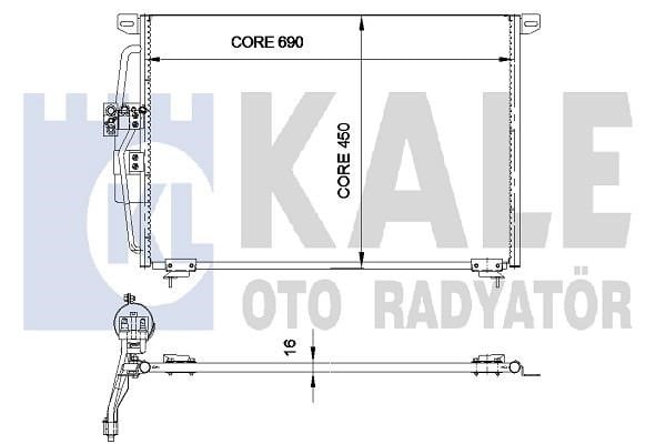 Kale Oto Radiator 345810 Радіатор кондиціонера (Конденсатор) 345810: Купити в Україні - Добра ціна на EXIST.UA!