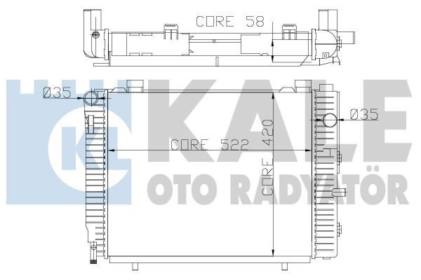 Kale Oto Radiator 370300 Радіатор охолодження двигуна 370300: Купити в Україні - Добра ціна на EXIST.UA!