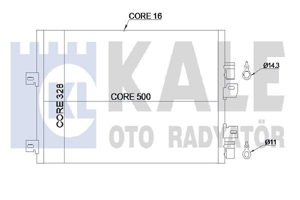 Kale Oto Radiator 389200 Радіатор кондиціонера (Конденсатор) 389200: Купити в Україні - Добра ціна на EXIST.UA!