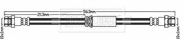 Borg & beck BBH8052 Гальмівний шланг BBH8052: Купити в Україні - Добра ціна на EXIST.UA!