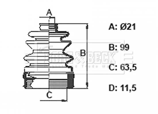 Borg & beck BCB6394 Пильник привідного валу BCB6394: Купити в Україні - Добра ціна на EXIST.UA!