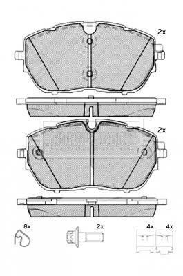 Borg & beck BBP2546 Гальмівні колодки, комплект BBP2546: Купити в Україні - Добра ціна на EXIST.UA!