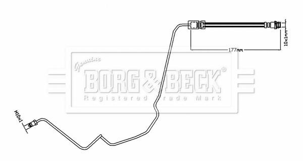Borg & beck BBH8817 Гальмівний шланг BBH8817: Купити в Україні - Добра ціна на EXIST.UA!
