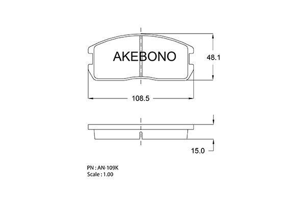 Купити Akebono AN109K за низькою ціною в Україні!