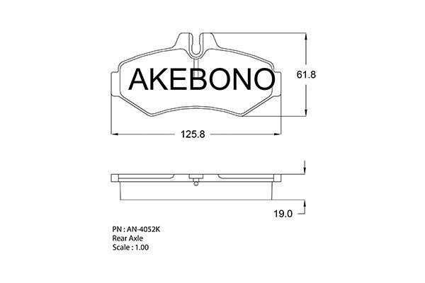 Akebono AN-4052K Гальмівні колодки, комплект AN4052K: Купити в Україні - Добра ціна на EXIST.UA!
