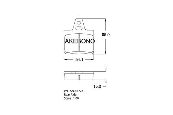 Akebono AN-4377K Гальмівні колодки, комплект AN4377K: Купити в Україні - Добра ціна на EXIST.UA!