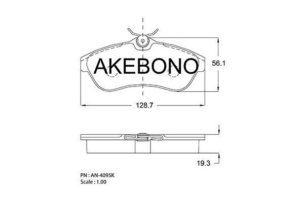 Akebono AN-4095K Гальмівні колодки, комплект AN4095K: Купити в Україні - Добра ціна на EXIST.UA!