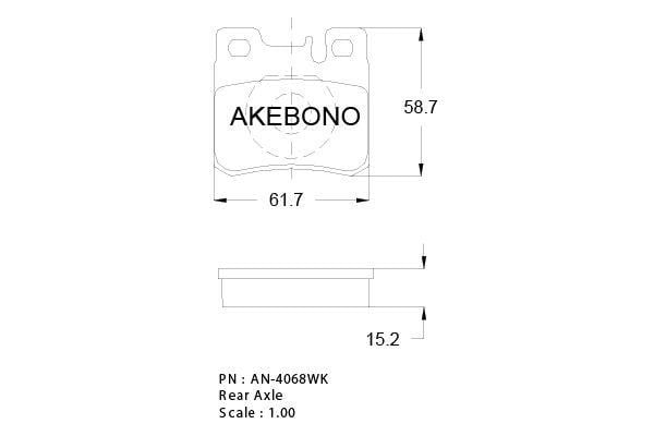 Akebono AN-4068WKE Гальмівні колодки, комплект AN4068WKE: Купити в Україні - Добра ціна на EXIST.UA!