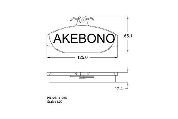 Akebono AN-4103K Гальмівні колодки, комплект AN4103K: Купити в Україні - Добра ціна на EXIST.UA!
