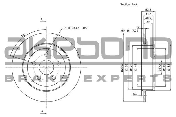 Akebono BN-0936E Гальмівний диск BN0936E: Купити в Україні - Добра ціна на EXIST.UA!