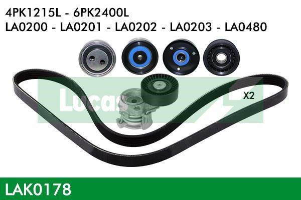Lucas diesel LAK0178 Комплект ременя генератора LAK0178: Купити в Україні - Добра ціна на EXIST.UA!