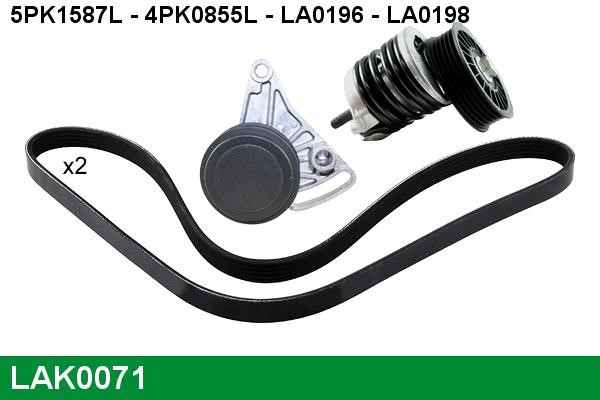 Lucas Electrical LAK0071 Комплект ременя генератора LAK0071: Купити в Україні - Добра ціна на EXIST.UA!