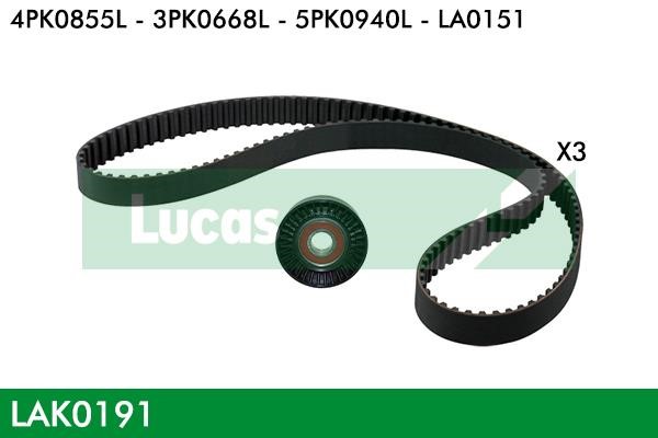 Lucas diesel LAK0191 Комплект ременя генератора LAK0191: Купити в Україні - Добра ціна на EXIST.UA!