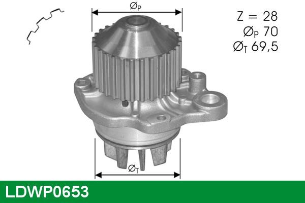 Lucas Electrical LDWP0653 Помпа водяна LDWP0653: Купити в Україні - Добра ціна на EXIST.UA!