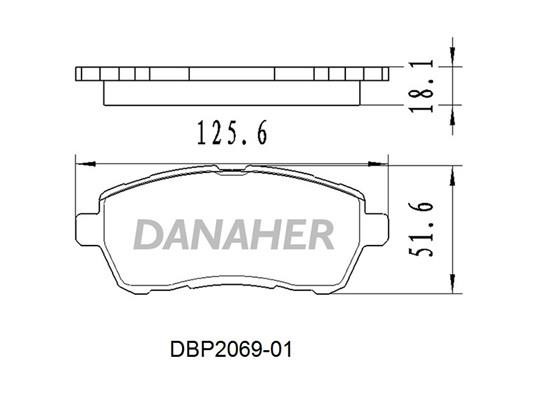 Danaher DBP2069-01 Гальмівні колодки, комплект DBP206901: Купити в Україні - Добра ціна на EXIST.UA!