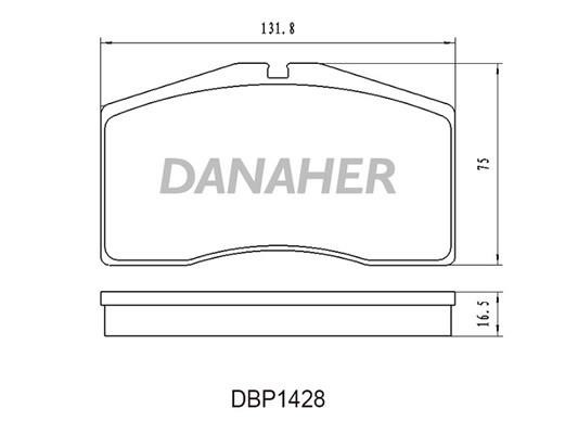 Danaher DBP1428 Гальмівні колодки, комплект DBP1428: Купити в Україні - Добра ціна на EXIST.UA!