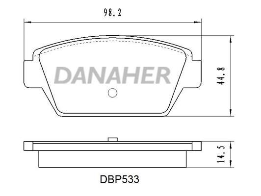 Danaher DBP533 Гальмівні колодки, комплект DBP533: Купити в Україні - Добра ціна на EXIST.UA!