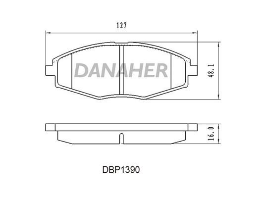 Danaher DBP1390 Гальмівні колодки, комплект DBP1390: Купити в Україні - Добра ціна на EXIST.UA!