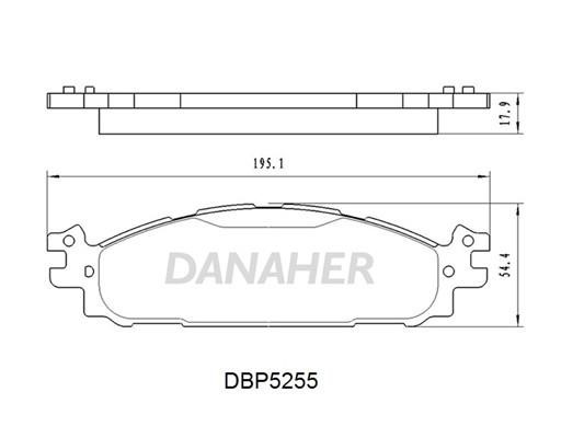 Danaher DBP5255 Гальмівні колодки, комплект DBP5255: Купити в Україні - Добра ціна на EXIST.UA!
