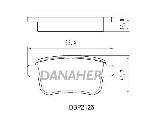 Danaher DBP2126 Гальмівні колодки, комплект DBP2126: Купити в Україні - Добра ціна на EXIST.UA!