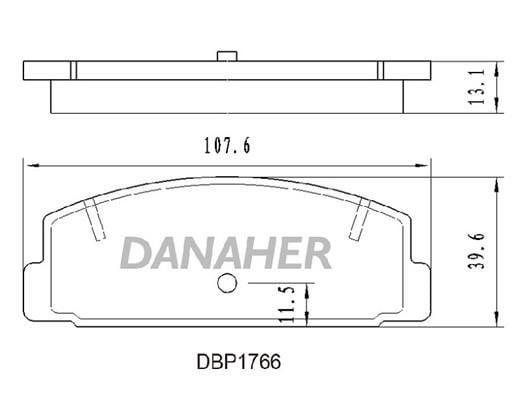 Danaher DBP1766 Гальмівні колодки, комплект DBP1766: Купити в Україні - Добра ціна на EXIST.UA!
