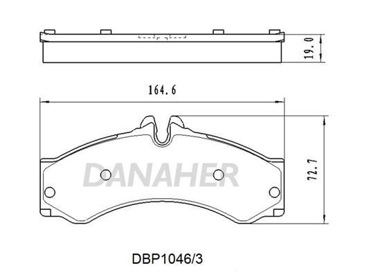 Danaher DBP1046/3 Гальмівні колодки, комплект DBP10463: Купити в Україні - Добра ціна на EXIST.UA!