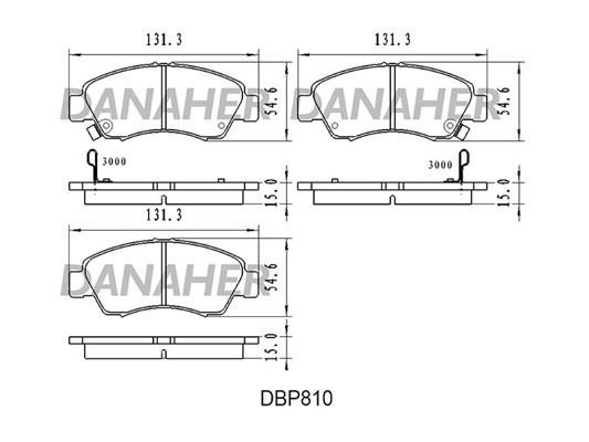 Danaher DBP810 Гальмівні колодки, комплект DBP810: Купити в Україні - Добра ціна на EXIST.UA!