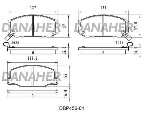 Danaher DBP456-01 Гальмівні колодки, комплект DBP45601: Купити в Україні - Добра ціна на EXIST.UA!