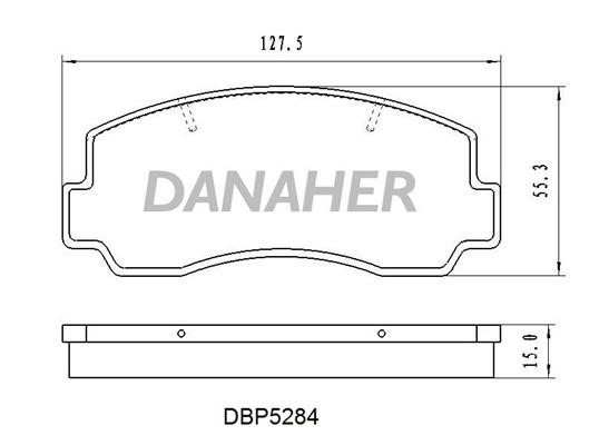 Danaher DBP5284 Гальмівні колодки передні, комплект DBP5284: Купити в Україні - Добра ціна на EXIST.UA!
