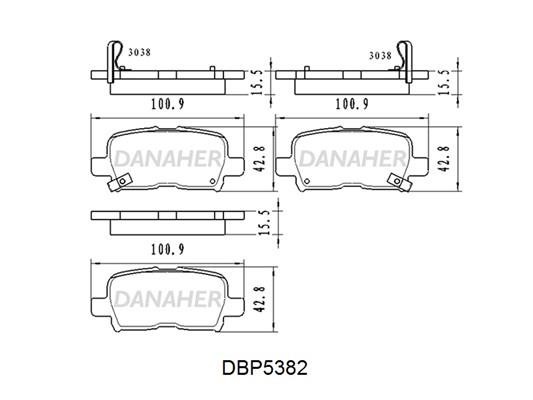 Danaher DBP5382 Гальмівні колодки задні, комплект DBP5382: Купити в Україні - Добра ціна на EXIST.UA!