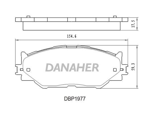 Danaher DBP1977 Гальмівні колодки, комплект DBP1977: Купити в Україні - Добра ціна на EXIST.UA!
