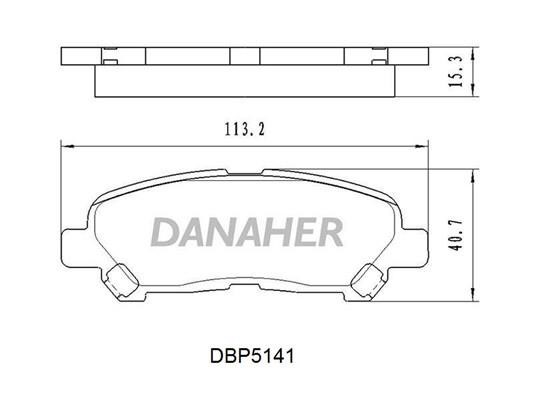 Danaher DBP5141 Гальмівні колодки, комплект DBP5141: Купити в Україні - Добра ціна на EXIST.UA!