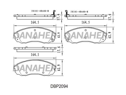 Danaher DBP2094 Гальмівні колодки, комплект DBP2094: Купити в Україні - Добра ціна на EXIST.UA!