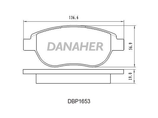 Danaher DBP1653 Гальмівні колодки, комплект DBP1653: Купити в Україні - Добра ціна на EXIST.UA!