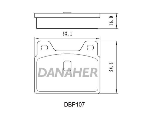 Danaher DBP107 Гальмівні колодки, комплект DBP107: Купити в Україні - Добра ціна на EXIST.UA!
