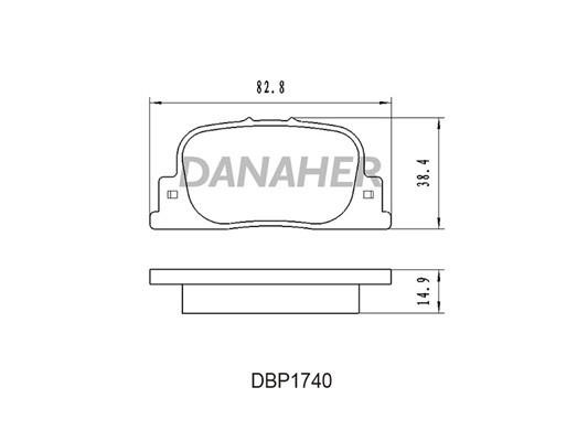 Danaher DBP1740 Гальмівні колодки, комплект DBP1740: Приваблива ціна - Купити в Україні на EXIST.UA!