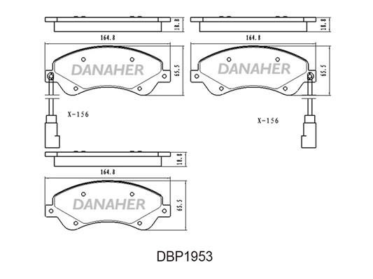 Danaher DBP1953 Гальмівні колодки, комплект DBP1953: Купити в Україні - Добра ціна на EXIST.UA!