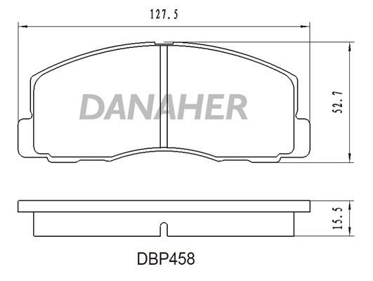 Danaher DBP458 Гальмівні колодки, комплект DBP458: Приваблива ціна - Купити в Україні на EXIST.UA!