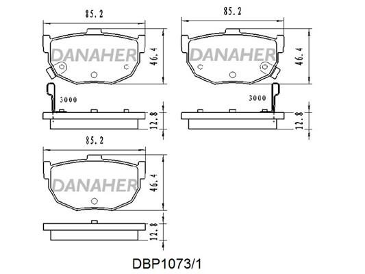 Danaher DBP1073/1 Гальмівні колодки, комплект DBP10731: Купити в Україні - Добра ціна на EXIST.UA!