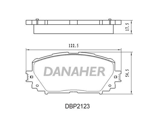 Danaher DBP2123 Гальмівні колодки, комплект DBP2123: Купити в Україні - Добра ціна на EXIST.UA!